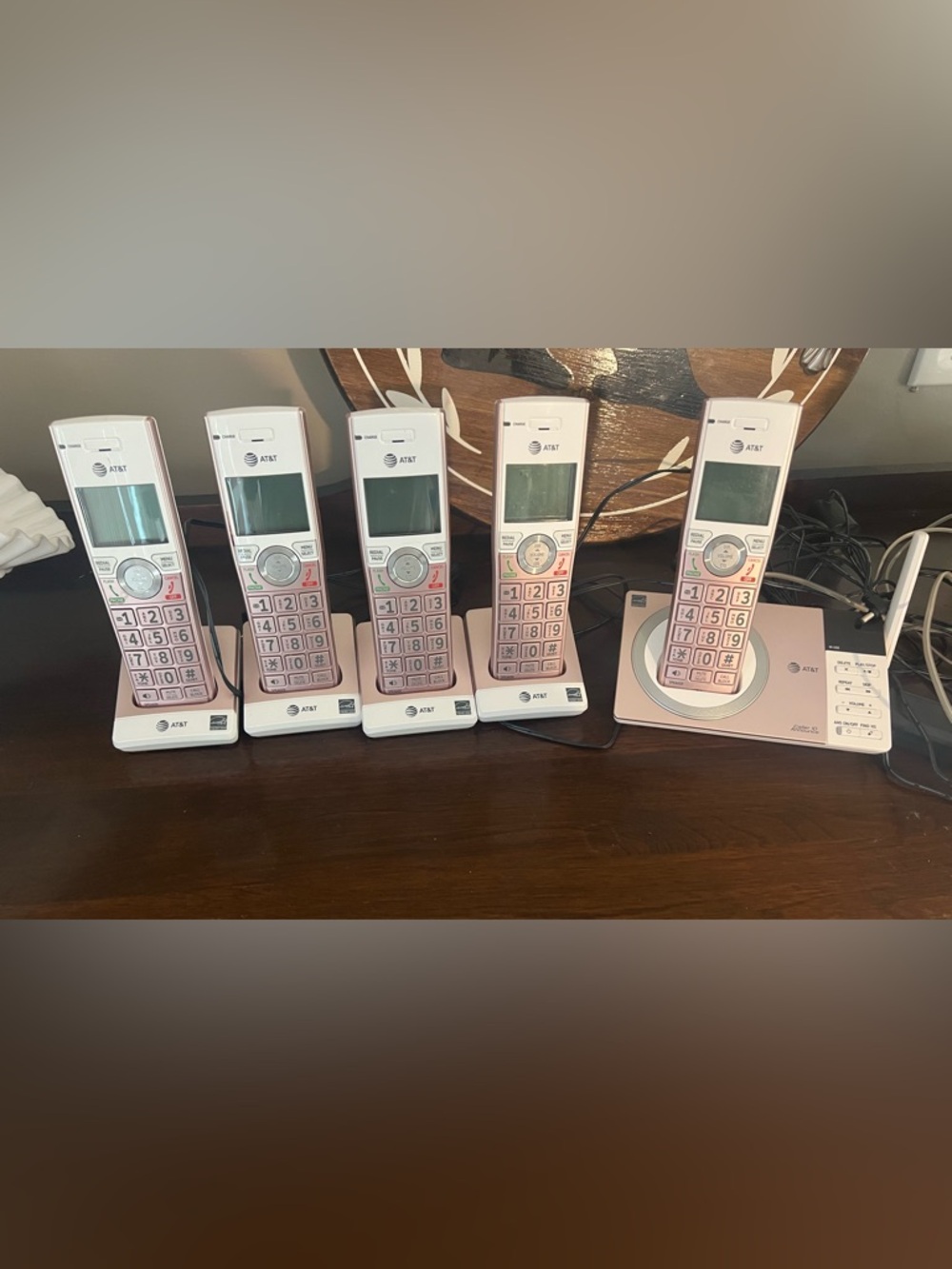 AT&T CL82557 DECT 6.0 5-Handset Cordless for Home w/ Answering Machine +Blocker